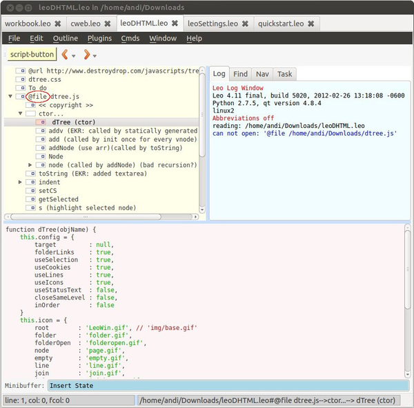 Using the Leo editor / 23 / 2014 / Archive / Magazine / Home - Ubuntu User