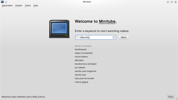 Ubuntu Minitube Ubuntu Minitube