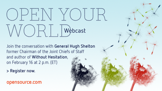 screenshoot on opensource.com about the Open Your World webinar